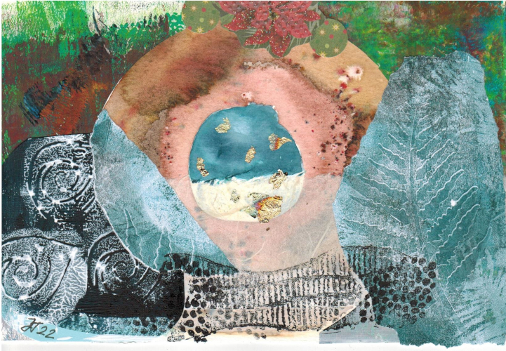 Abst_13_14x21cm Abstrakt rund Winter