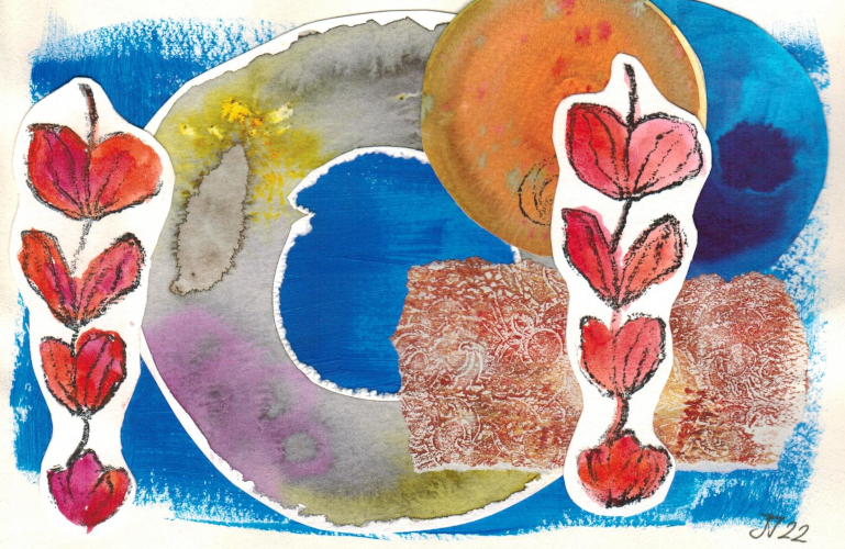 Abst_19_14x21cm Dreamscape Sun and Moon