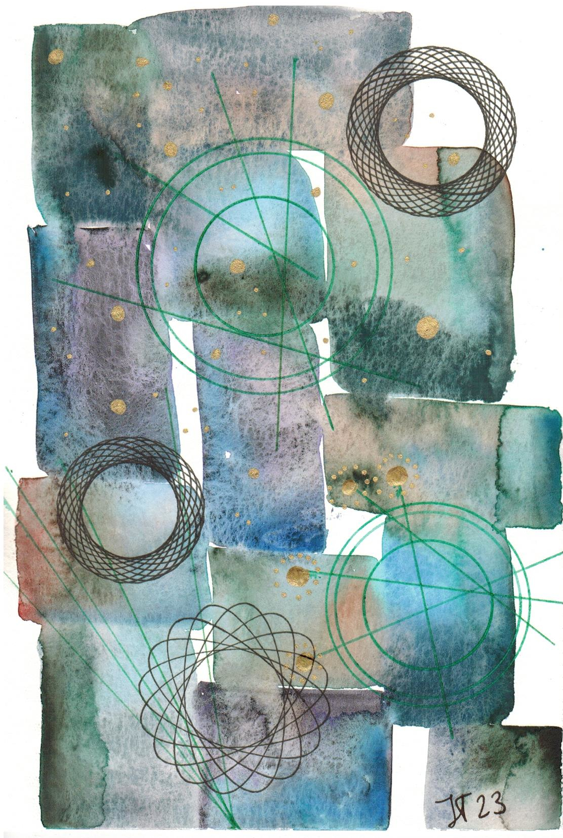 Abst_53_14,5x21cm Geometrie