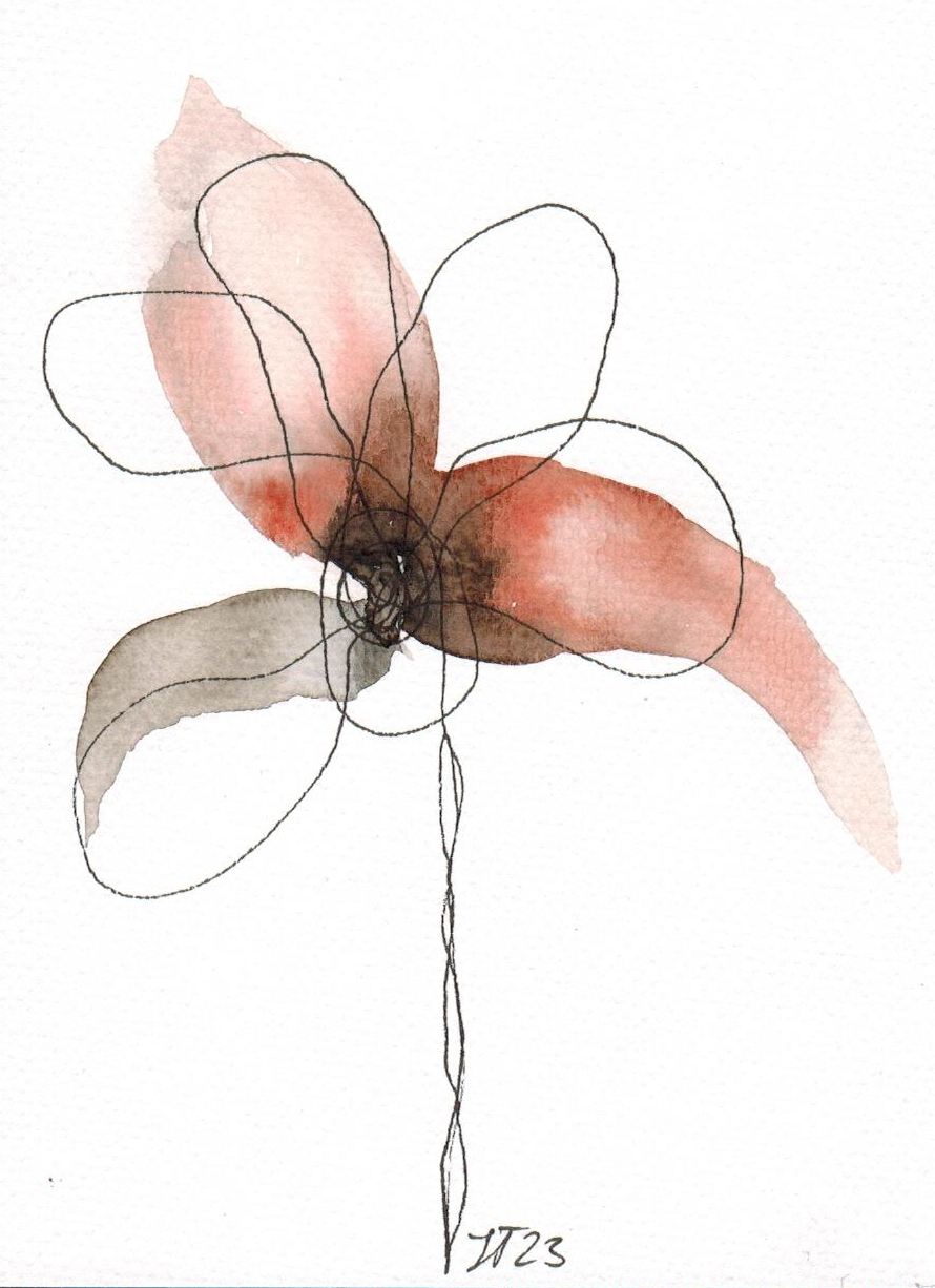 Blume _03_12x16 cm dreibl&auml;ttrig rot