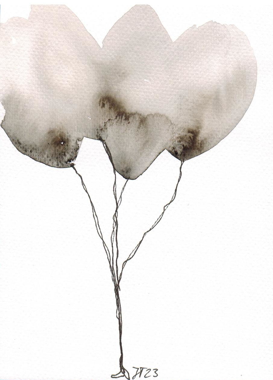 Blume _06_12x16cm dreistielig grau
