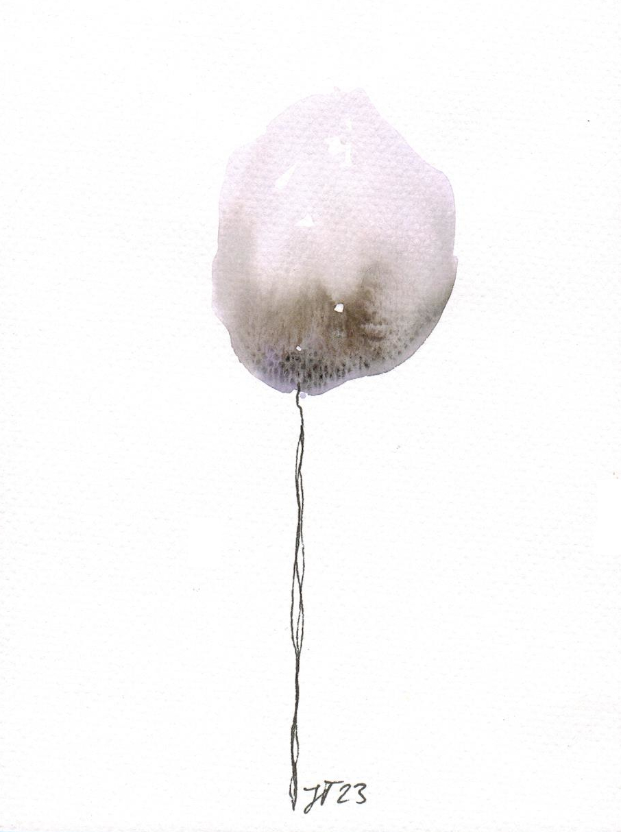 Blume _07_12x16cm einstielig grau