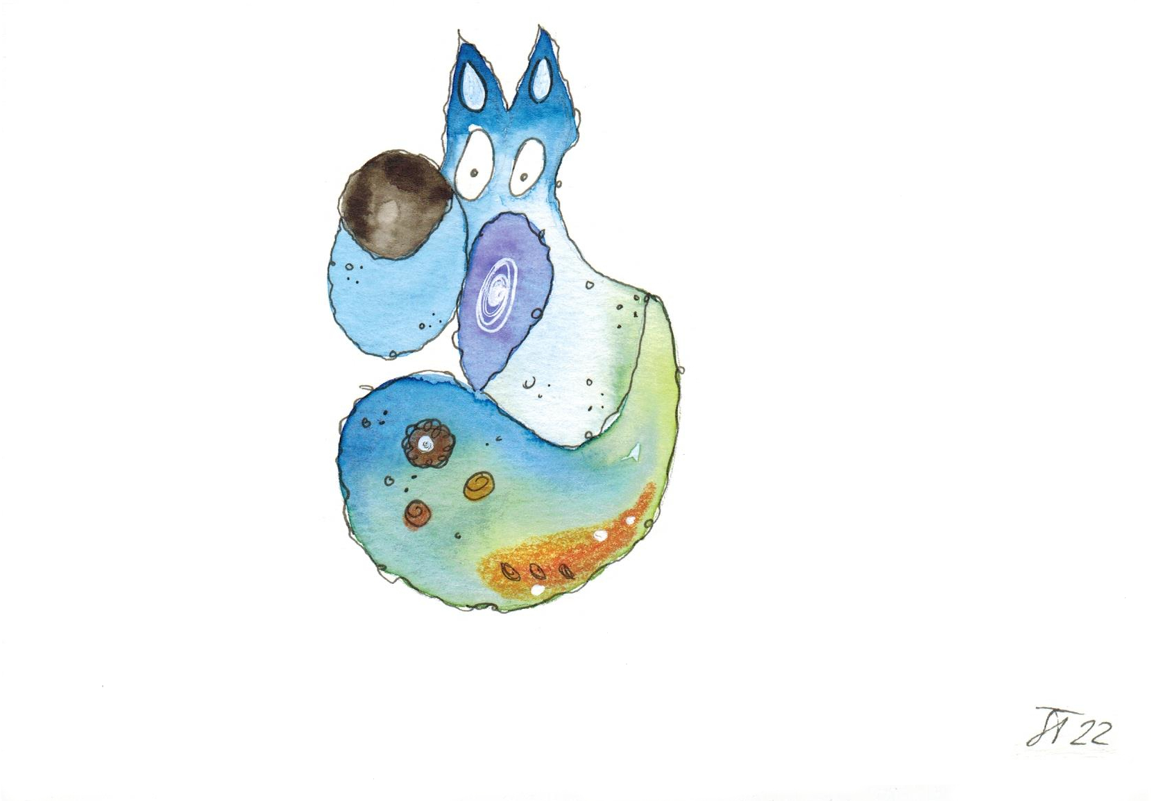 CC_29_14x21cm Blauer Fuchs