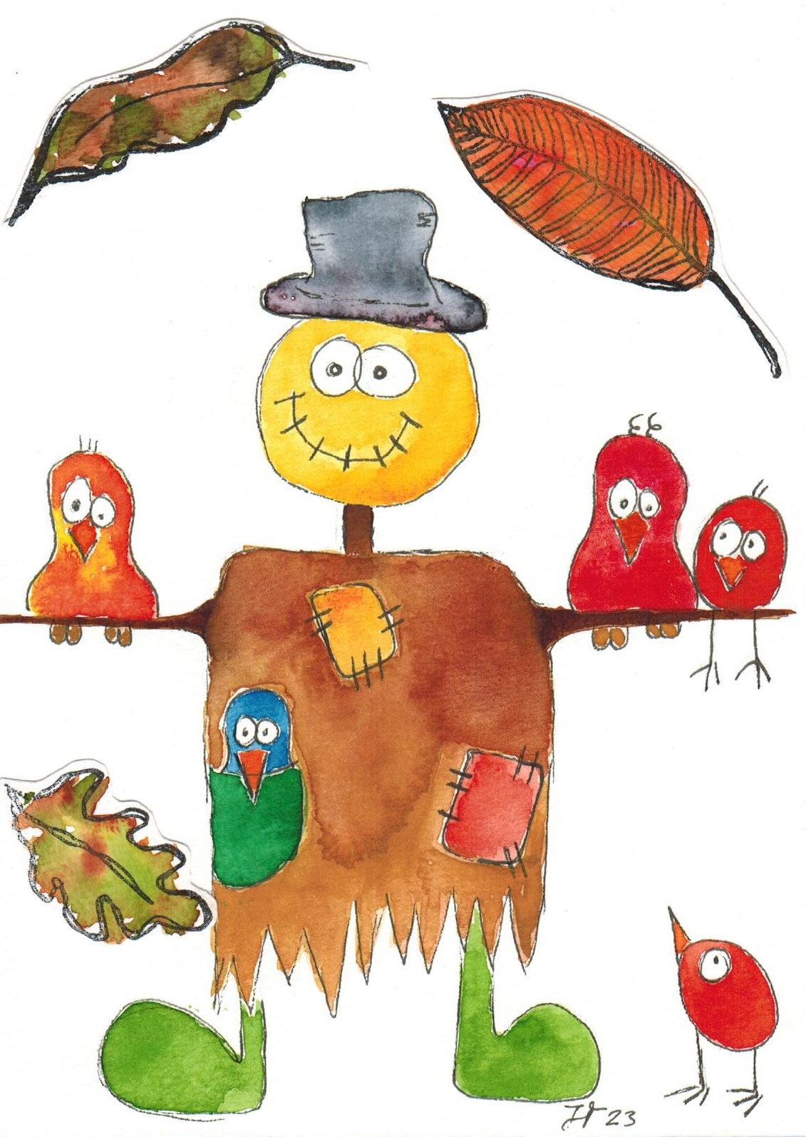 CC_34_15x21cm Vogelscheuche